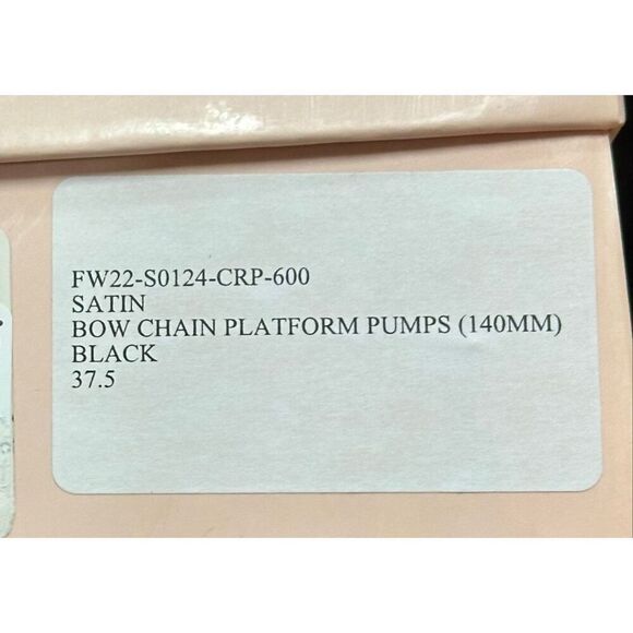 MACH & MACH Bow Chain embellished satin platform pumps NWB Size 37.5 - Picture 12 of 14